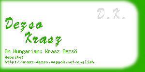 dezso krasz business card